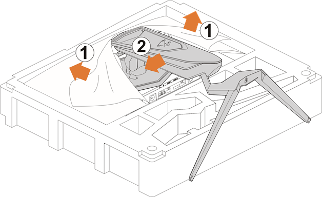 GIGABYTE - AORUS FI25F - Εγκατάσταση της Βάσης Στήριξης - Βήμα 3 Εγκατάσταση της Βάσης Στήριξης - Βήμα 3