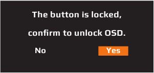 Bekræft deaktivering af OSD-lås