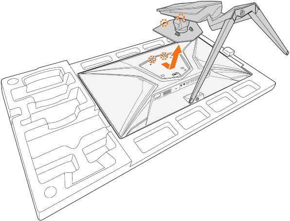 GIGABYTE - AORUS FI27Q-P - Montering af vægbeslag - Trin 2 Montering af vægbeslag - Trin 2