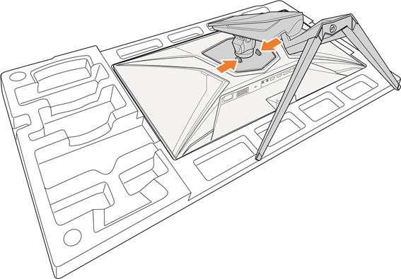 GIGABYTE - AORUS FI27Q - Εγκατάσταση ενός βραχίονα επιτοίχιας στήριξης - Βήμα 1 Εγκατάσταση ενός βραχίονα επιτοίχιας στήριξης - Βήμα 1