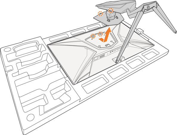 GIGABYTE - AORUS FI27Q - Εγκατάσταση ενός βραχίονα επιτοίχιας στήριξης - Βήμα 2 Εγκατάσταση ενός βραχίονα επιτοίχιας στήριξης - Βήμα 2