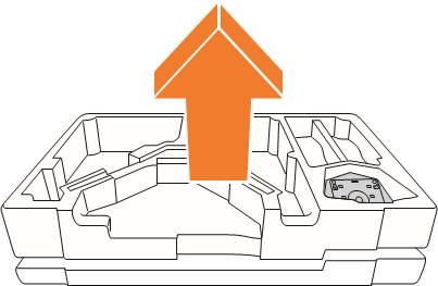 GIGABYTE - AORUS FI27Q - Αποσυσκευασία της μονάδας - Βήμα 5 - Αφαιρέστε τον αφρό EPS Αποσυσκευασία της μονάδας - Βήμα 5 - Αφαιρέστε τον αφρό EPS