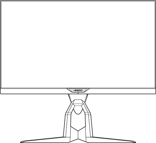 GIGABYTE - AORUS KD25F - Lift the monitor Ανασηκώστε την οθόνη