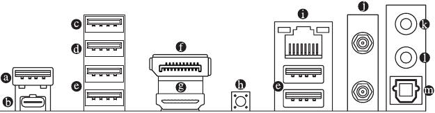 GIGABYTE - B760I AORUS PRO - Back Panel Connectors Back Panel Connectors
