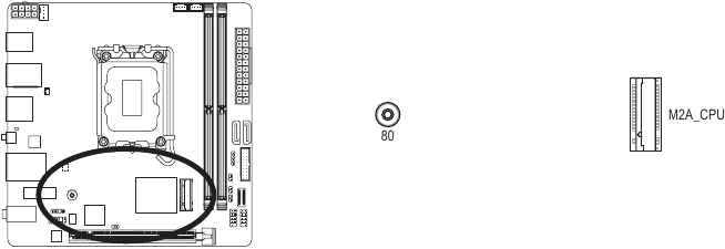 GIGABYTE - B760I AORUS PRO - M2A_CPU (M.2 Socket 3 Connectors) M2A_CPU (M.2 Socket 3 Connectors)