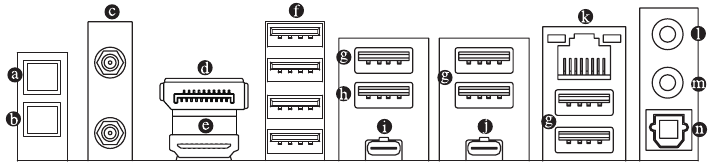 GIGABYTE - X670E AORUS XTREME - Επισκόπηση Συνδέσεων Πίσω Πάνελ Επισκόπηση Συνδέσεων Πίσω Πάνελ