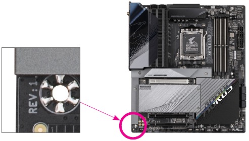 GIGABYTE - X670E AORUS XTREME - Αναγνώριση της αναθεώρησης της μητρικής σας πλακέτας Αναγνώριση της αναθεώρησης της μητρικής σας πλακέτας