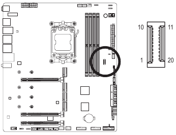 GIGABYTE - X670E AORUS XTREME - Επισκόπηση Εσωτερικών Συνδετήρων - Μέρος 12 Επισκόπηση Εσωτερικών Συνδετήρων - Μέρος 12