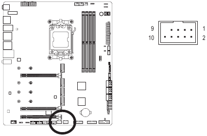 GIGABYTE - X670E AORUS XTREME - Επισκόπηση Εσωτερικών Συνδετήρων - Μέρος 14 Επισκόπηση Εσωτερικών Συνδετήρων - Μέρος 14