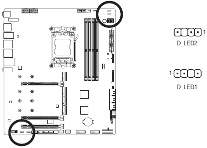 GIGABYTE - X670E AORUS XTREME - Επισκόπηση Εσωτερικών Συνδετήρων - Μέρος 7 Επισκόπηση Εσωτερικών Συνδετήρων - Μέρος 7