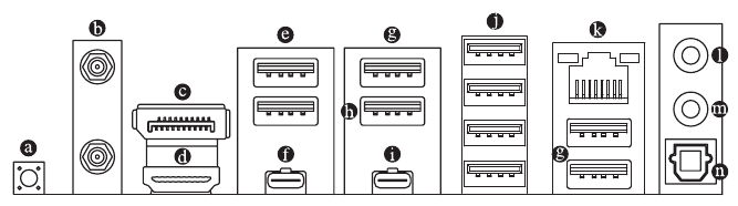 GIGABYTE - X670E AORUS MASTER - Συνδέσεις πίσω πλαισίου Συνδέσεις πίσω πλαισίου