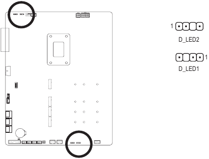 GIGABYTE - Z690 A ELITE STEALTH - Σύνδεση υποδοχών ταινίας LED με δυνατότητα διευθυνσιοδότησης Σύνδεση υποδοχών ταινίας LED με δυνατότητα διευθυνσιοδότησης