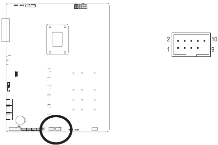 GIGABYTE - Z690 A ELITE STEALTH - Σύνδεση κεφαλίδων USB 2.0 Σύνδεση κεφαλίδων USB 2.0