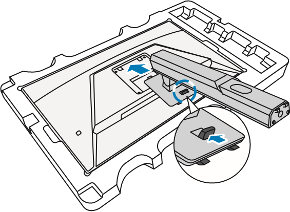 GIGABYTE - G24F - Εγκατάσταση της βάσης της οθόνης - Βήμα 1 Εγκατάσταση της βάσης της οθόνης - Βήμα 1