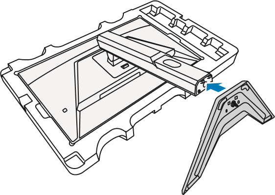 GIGABYTE - G24F - Εγκατάσταση της βάσης της οθόνης - Βήμα 2 Εγκατάσταση της βάσης της οθόνης - Βήμα 2