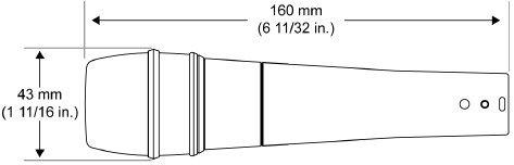 Shure - BETA57A - Dimensões Gerais Dimensões Gerais