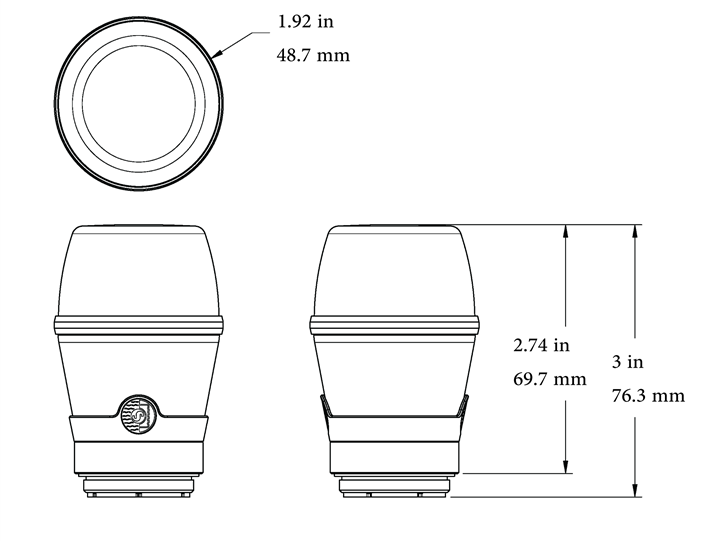 Shure - KSM11 - Dimensões Dimensões