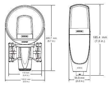 Shure - KSM42 - Overall Dimensions Overall Dimensions