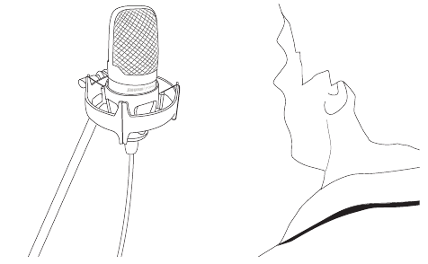 Shure - KSM42 - Positioning the Microphone Positioning the Microphone