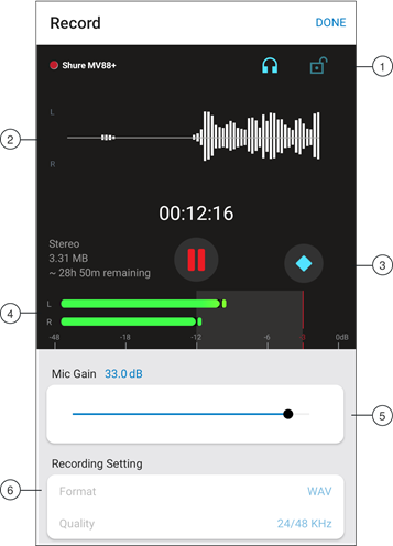 Shure - MV88plus - Gravar - Passo 2 Gravar - Passo 2