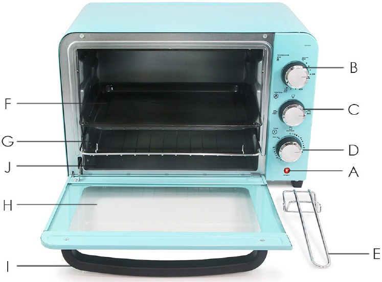 Elite Gourmet - ERO-2600XBL - IDENTIFICATION DES PIÈCES IDENTIFICATION DES PIÈCES