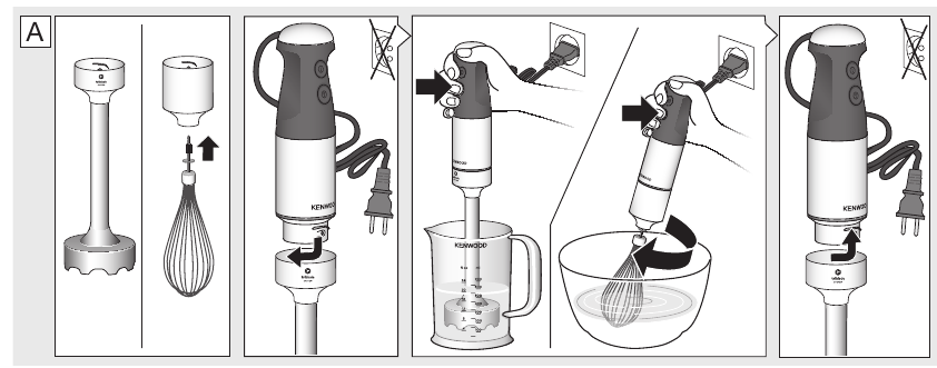 Kenwood - Triblade XL - Jak używać urządzenia - Trzpień blendujący Jak używać urządzenia - Trzpień blendujący