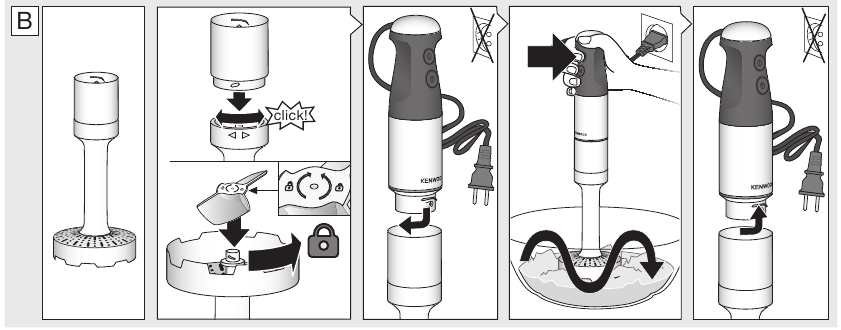 Kenwood - Triblade XL - Jak używać urządzenia - Nasadka do puree Jak używać urządzenia - Nasadka do puree