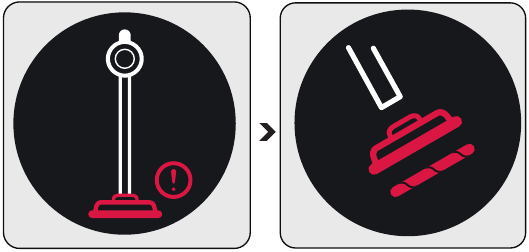 Beko - VRT 95929 VI - Zasloni upozorenja - Upozorenje za blokadu četke Zasloni upozorenja - Upozorenje za blokadu četke