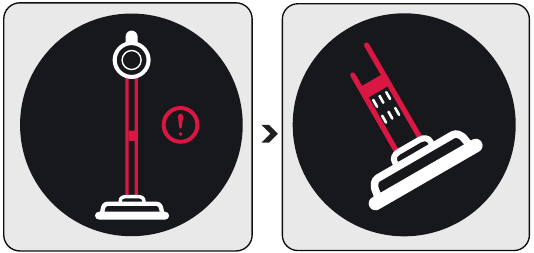 Beko - VRT 95929 VI - Zasloni upozorenja - Upozorenje za blokadu usisnog kanala Zasloni upozorenja - Upozorenje za blokadu usisnog kanala