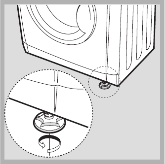 Indesit - IDV 75 - Levelling the tumble dryer - Step 2 Levelling the tumble dryer - Step 2