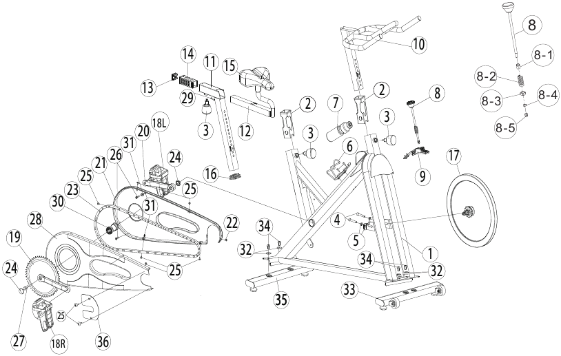 Horizon Fitness - GR3 - GR3-RAKENNEKUVA GR3-RAKENNEKUVA