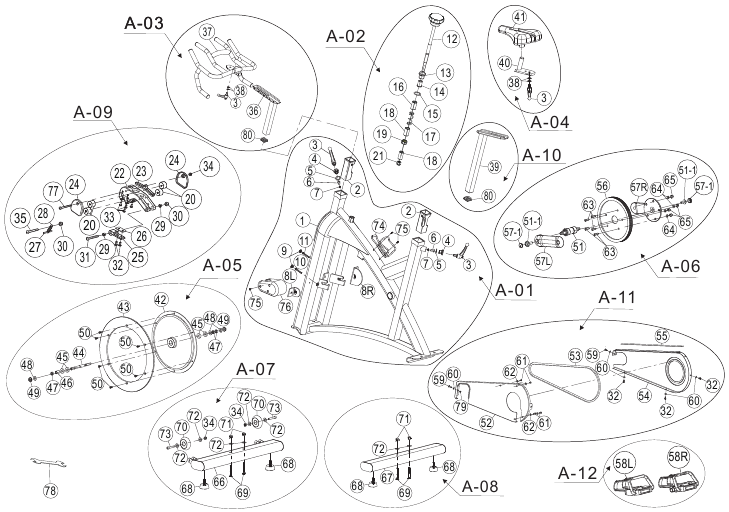 Horizon Fitness - GR3 - GR6-RAKENNEKUVA GR6-RAKENNEKUVA