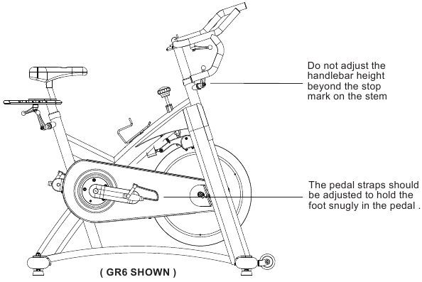 Horizon Fitness - GR3 - LAITTEEN SÄÄTÄMINEN - OHJAUSTANGON KORKEUDEN SÄÄTÖ LAITTEEN SÄÄTÄMINEN - OHJAUSTANGON KORKEUDEN SÄÄTÖ