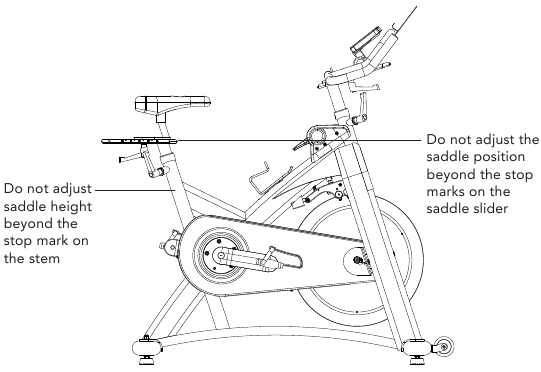 Horizon Fitness - IC7.9 - LAITTEEN SÄÄTÄMINEN - SATULAN KORKEUDEN SÄÄTÄMINEN LAITTEEN SÄÄTÄMINEN - SATULAN KORKEUDEN SÄÄTÄMINEN