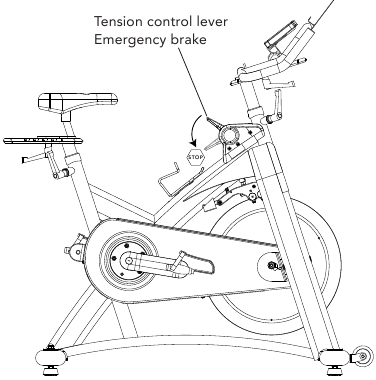 Horizon Fitness - IC7.9 - VASTUKSEN SÄÄTÖ JA HÄTÄJARRU VASTUKSEN SÄÄTÖ JA HÄTÄJARRU