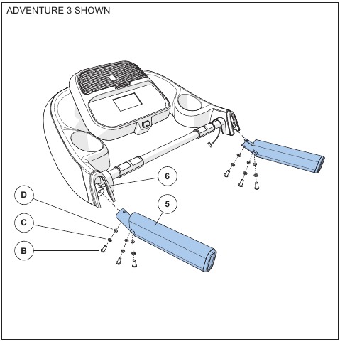 Horizon Fitness - ADVENTURE 3 - ENSAMBLAJE - PASO 3 - INSTALACIÓN DE LOS MANILLARES ENSAMBLAJE - PASO 3 - INSTALACIÓN DE LOS MANILLARES