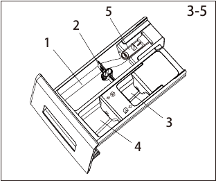 Haier - HW80-B14979 - Kontrolpanel - Komponenter i vaskemiddelskuffen Kontrolpanel - Komponenter i vaskemiddelskuffen
