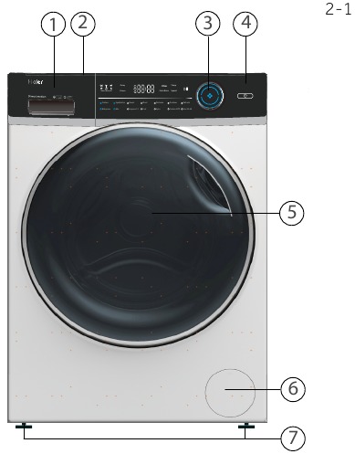 Haier - HW80-B14979 - Produktbeskrivelse - Front Produktbeskrivelse - Front