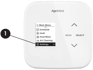 Aprilaire - S84N 1H1C - VAQT VA SANANI O'RNATISH - 1-qadam VAQT VA SANANI O'RNATISH - 1-qadam