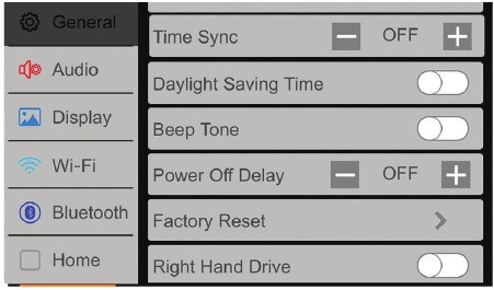 Jensen - CAR723W - Impostazioni di orientamento alla guida - Menu Impostazioni Impostazioni di orientamento alla guida - Menu Impostazioni