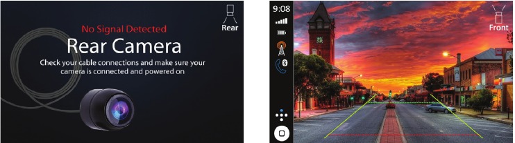 Jensen - CAR723W - Funzionamento della telecamera anteriore e posteriore Funzionamento della telecamera anteriore e posteriore