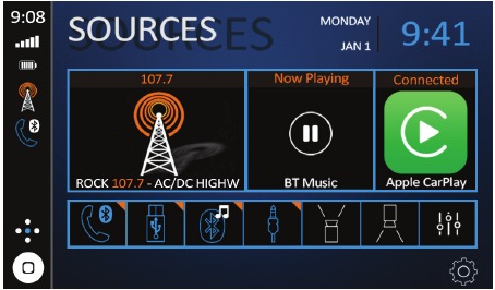 Jensen - CAR723W - Funzionamento generale - Menu principale Funzionamento generale - Menu principale
