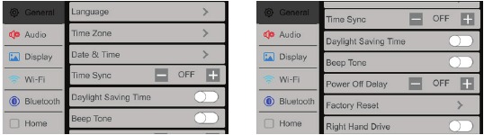 Jensen - CAR723W - Funzionamento generale - Menu Impostazioni Funzionamento generale - Menu Impostazioni