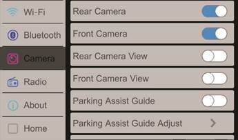 Jensen - CAR813 - Regolazione dell'immagine sullo schermo della fotocamera anteriore e posteriore Regolazione dell'immagine sullo schermo della fotocamera anteriore e posteriore