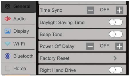 Jensen - CAR813 - Impostazioni di orientamento alla guida Impostazioni di orientamento alla guida