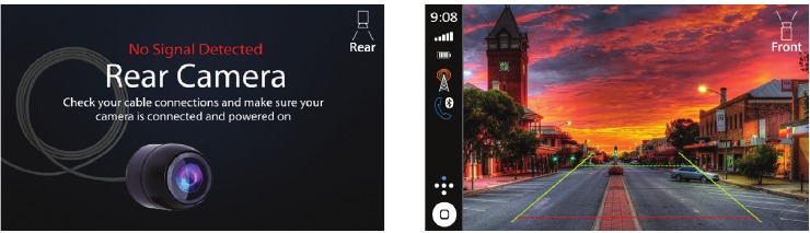 Jensen - CAR813 - Funzionamento della fotocamera anteriore e posteriore Funzionamento della fotocamera anteriore e posteriore