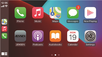 Jensen - CAR813 - Avvio di Apple CarPlay Avvio di Apple CarPlay