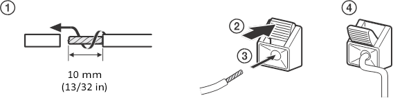 Sony - STR-DH190 - Cómo conectar los cables de los altavoces - Paso 2 Cómo conectar los cables de los altavoces - Paso 2
