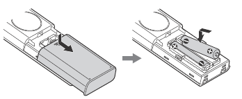 Sony - STR-DH190 - Para insertar las baterías en el control remoto Para insertar las baterías en el control remoto