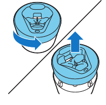 Gire y retire la parte superior de la Quick Clean Pod.